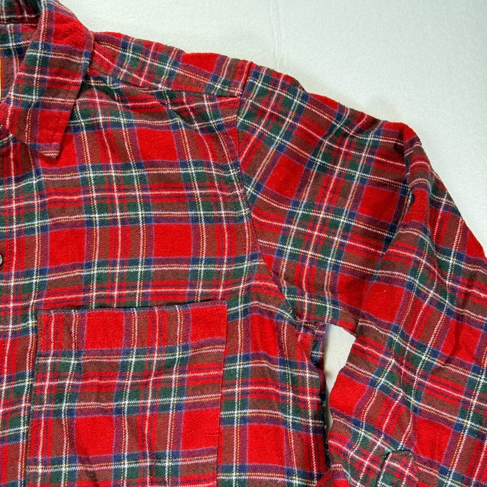 Abercrombie & Fitch Soft Collection Red Plaid Flannel Shirt Women XS Long Sleeve - Picture 9 of 16